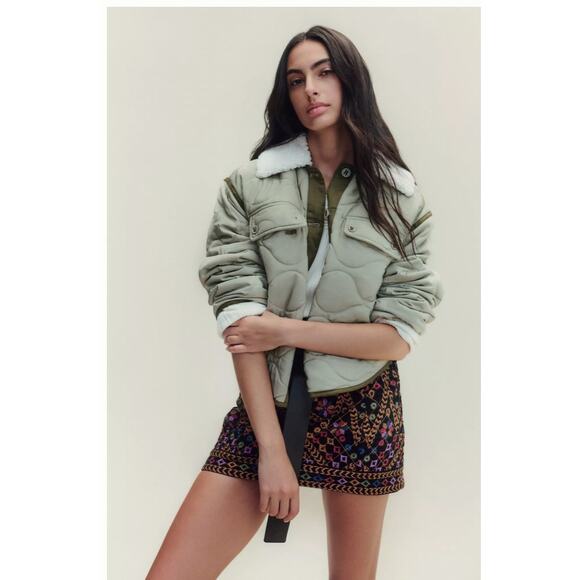 Anthropologie Farm Rio Embroidered Corduroy Mini Skirt Size Small - Picture 3 of 14